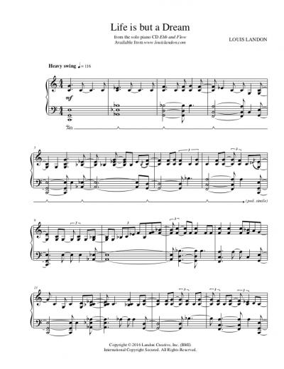 Life is but a Dream - Sheet Music